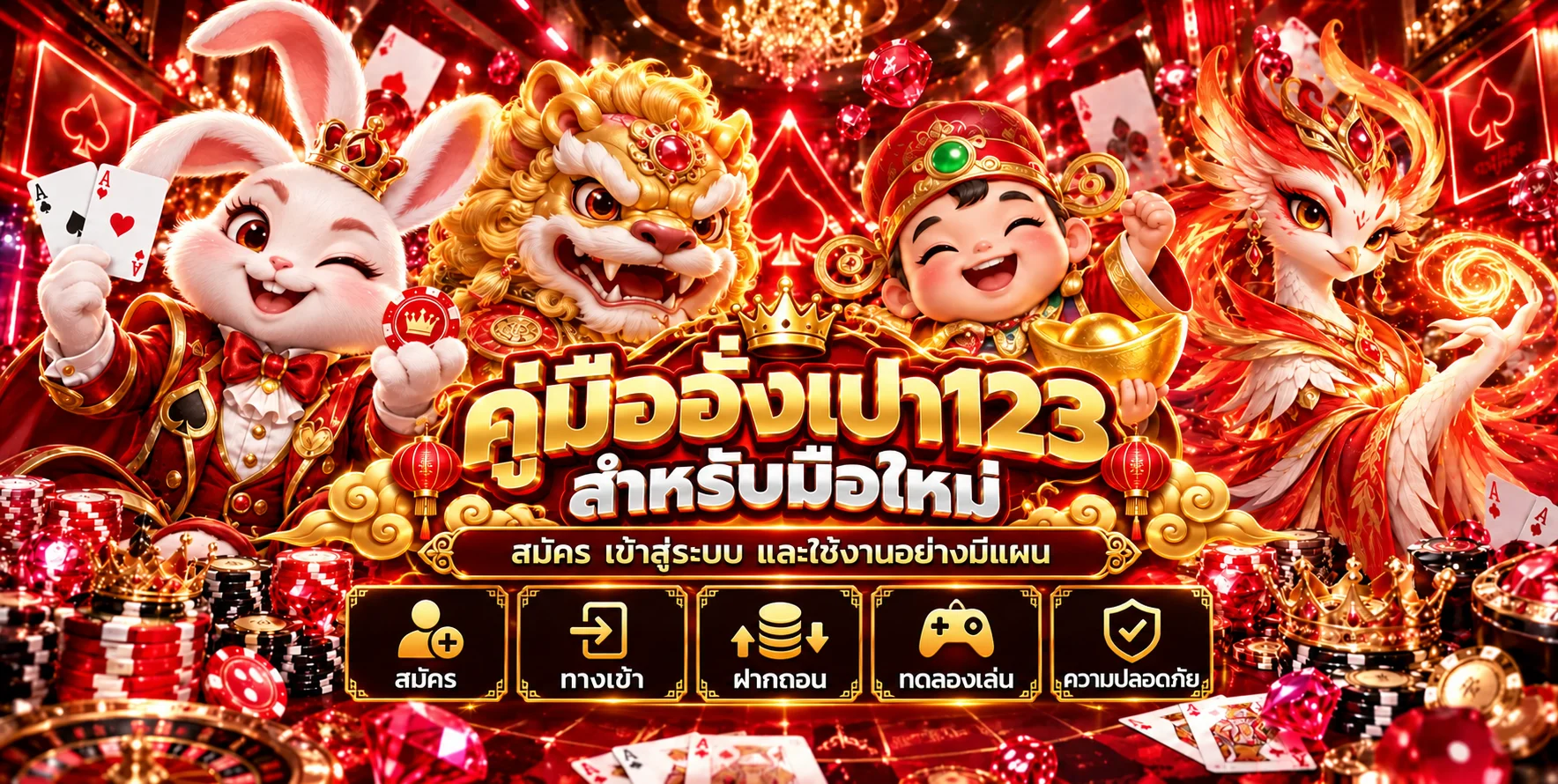 อั่งเปา123 คู่มือมือใหม่ สมัคร ทางเข้า และฝากถอน